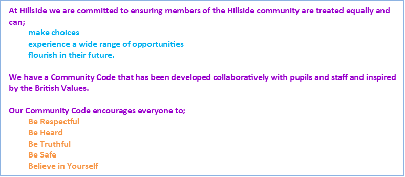 Hillside Values Statement